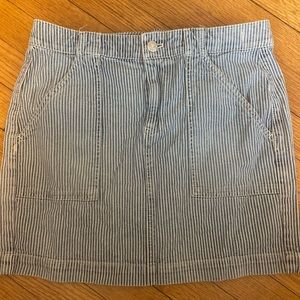 Madewell Pin Stripe Denim Skirt